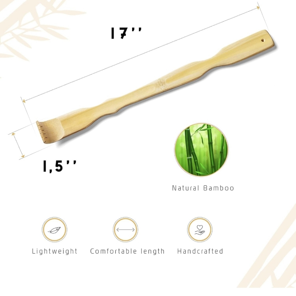 2 TungSam Self-Therapeutic Bamboo Back Scratcher (17 inches - Picture 4 of 8
